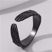 occidental style fashion concise black wings opening ring