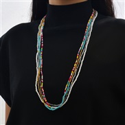 occidental style fashion noble wind beads multilayer necklace