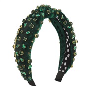 ( green)F exaggerating velvet temperament geometry colorful diamond Headband  velvet retro Headband woman
