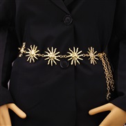 ( Gold) atmospheric Metal sun flower pendant  trend fashion fitting chain Dress chain