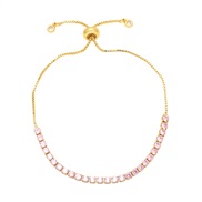 ( Pink)zircon braceletbracelet embed color zircon bracelet womanbrk