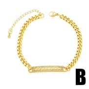 (B)occidental style wind gold chain retro geometry braceletins fashion womanbrk