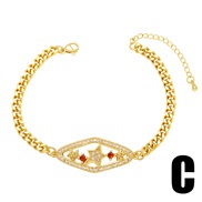 (C)occidental style wind gold chain retro geometry braceletins fashion womanbrk