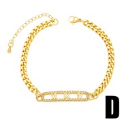 (D)occidental style wind gold chain retro geometry braceletins fashion womanbrk