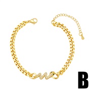 (B)occidental style punk snake snake bracelet chain man woman same style personality fashion lovers braceletbrk