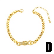 (D)occidental style punk snake snake bracelet chain man woman same style personality fashion lovers braceletbrk