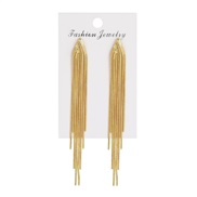 (569 8 1)ins temperament personality trend long style Earring occidental style fashion tassel earrings