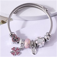 fashion  Metal all-PurposeDL concise diamond four clover accessories personality bangle