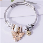 ( white ) fashion  Metal all-PurposeDL concise butterfly more elements accessories personality bangle