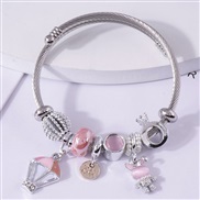 fashion  Metal all-PurposeDL concise diamond lovely rabbit more elements accessories personality bangle