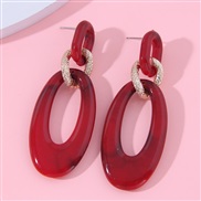 occidental style fashion concise Oval Modeling temperament woman earrings