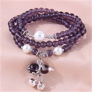 Fashionable and simple gourd pendant multi-layer beads women hand bracelet