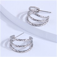 fashion sweetOL concise titanium steel personality ear stud