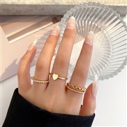(56376 1)occidental style ring creative personality brief fashion lady ring diamond love ring