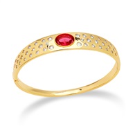 ( red)occidental style fashion retro geometry bangle personality all-Purpose embed color zirconbrk