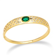 ( green)occidental style fashion retro geometry bangle personality all-Purpose embed color zirconbrk