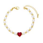 ( red)occidental style personality flash diamond color zircon love bracelet womanins all-Purpose temperament Pearlbrk