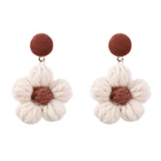 ( white)Autumn and Winter fashion weave flowers earring occidental style earrings woman elegant Earringearrings