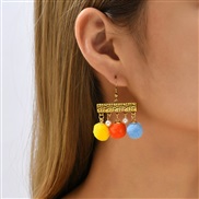( Color)retro trend samll geometry earrings woman ins Bohemia creative Autumn and Winter earring