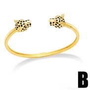 (B) occidental style retro leopard bangle diamond enamel personality fashion highbrk