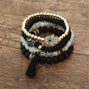 (BZ177 heise) occidental style eyes bracelet set woman Bohemian style tassel pendant beads