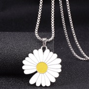 fashion concise daisy  chrysanthemum personality long necklace/ man necklace