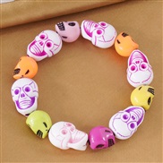 fashion concise color skull personality woman bracelet