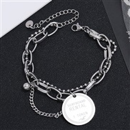 fashion concise stainless steel concise personality temperament bracelet