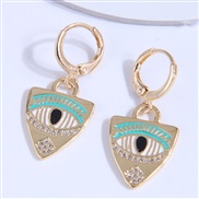 high quality fashion bronze eyes concise personality earring buckle