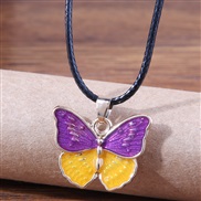 fashion concise sweetOL butterfly personality temperament necklace