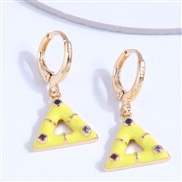 fashion sweetOL color triangle personality temperament earring buckle