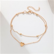 (FZ 132jinse)F occidental style Anklet Peach heart fitting woman lovers personality gift chain temperament woman foot