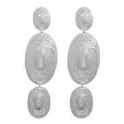 ( Silver)fashion occidental style wind multilayer Round Alloy earring geometry earrings woman retro Metal Earring