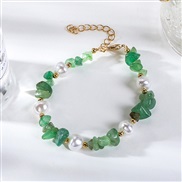 ( greenPearl  Bracelet) Irregular gravel Pearl bracelet  natural crystal stone bracelet woman