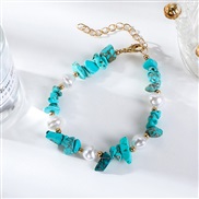 ( bluePearl  Bracelet) Irregular gravel Pearl bracelet  natural crystal stone bracelet woman