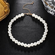 (1 mm) occidental style Pearl necklace brief fashion chain more size clavicle chain  retro Ladies wind chain