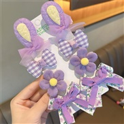 ( 7 Ligh purpleSuit ) super bow hair clip Cloth flowers childrenbb woman