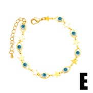 (E)occidental style eyes bracelet  Bohemian style flowers Pearl splice eyes braceletbrj