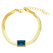 ( light blue )occidental style wind snake chain personality fashion all-Purpose zircon chain brief bracelet womanbrj