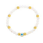 ( white) occidental style brief crystal beads beads eyes bracelet  enamel eyesbrj