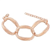 ( Gold) multilayer Stripe Round Alloy bracelet woman occidental style retroracelet
