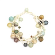 summer style personality brief beads natural pure handmade gold woman bracelet