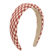 (red )F brief personality pattern color geometry Headband  high elegant Headband woman