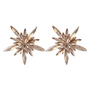 ( champagne)earrings occidental style Alloy diamond flowers Modeling earrings woman fully-jewelled ear stud Autumn and 