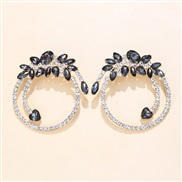 ( black)occidental style multicolor brilliant circle earrings lady high gorgeous Rhinestone earringsearring