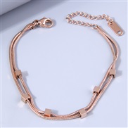 fashion sweetOL concise concise titanium steel personality woman bracelet