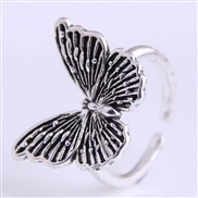 retro concise butterfly opening personality ring
