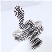 retro concise snake temperament personality ring