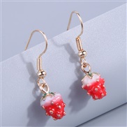 fashion concise fruitsOL personality earrings