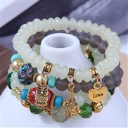 occidental style trend  concise all-Purpose Metal more pendant pendant  candy multilayer fashion temperament bracelet